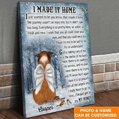 Personalized Dog Portrait Canvas, Customized Dog Memorial Idea Pet Rememberance Gift Canvas Print, Perfect Gift For Dog Lovers, Friend, Family