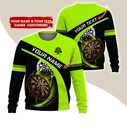 Customized Name & Text Darts Sweatshirt, Custom Darts Sweatshirt For Men & Women - Gift For Darts Lovers, Darts Players