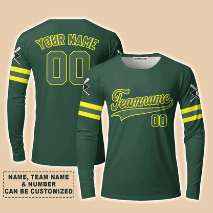 Customized Baseball Men Polo Shirt, Custom Navy Baseball Green Custom Polo Shirt - Perfect Polo Shirt For Men, Baseball Lovers