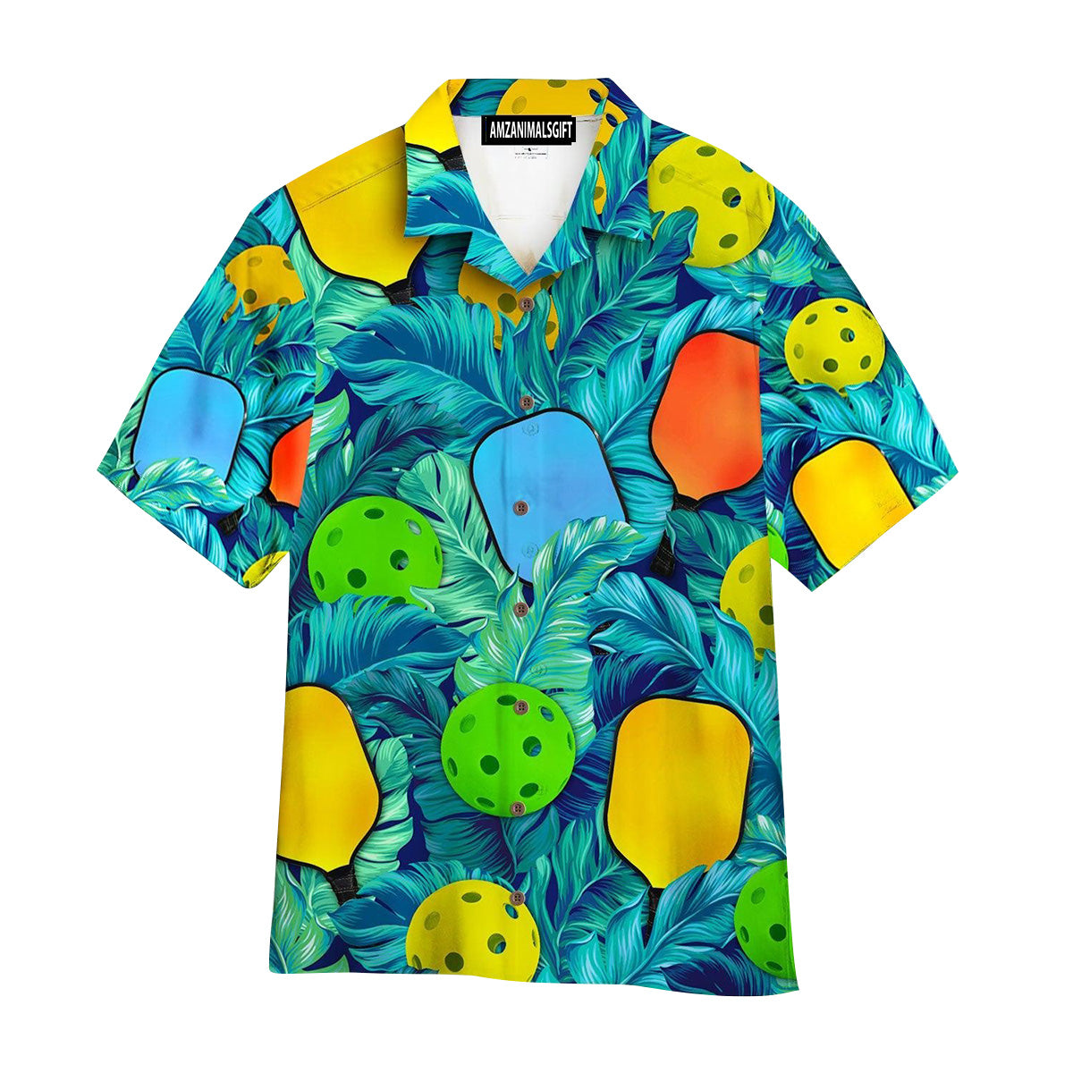 Pickleball Tropical Leaves Hawaiian Shirt, Perfect Outfit For Men And Women On Summer Tropical Hawaiian Pickleball Lovers