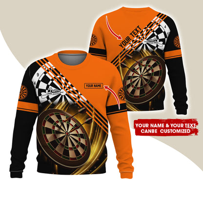 Customized Name & Text Darts Sweatshirt, Personalized Name Darts Uniform Sweatshirt For Men & Women - Gift For Darts Lovers, Darts Players