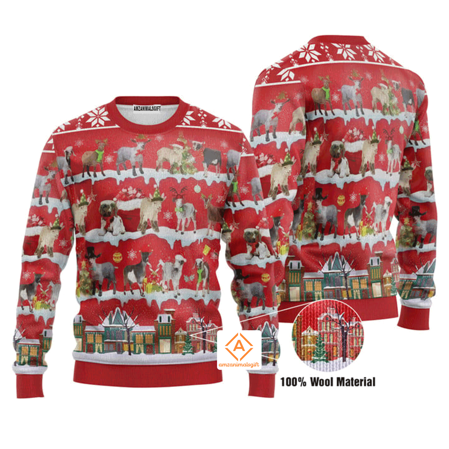 Goat Christmas Night Sweater, Ugly Sweater For Men & Women, Perfect Outfit For Christmas New Year Autumn Winter