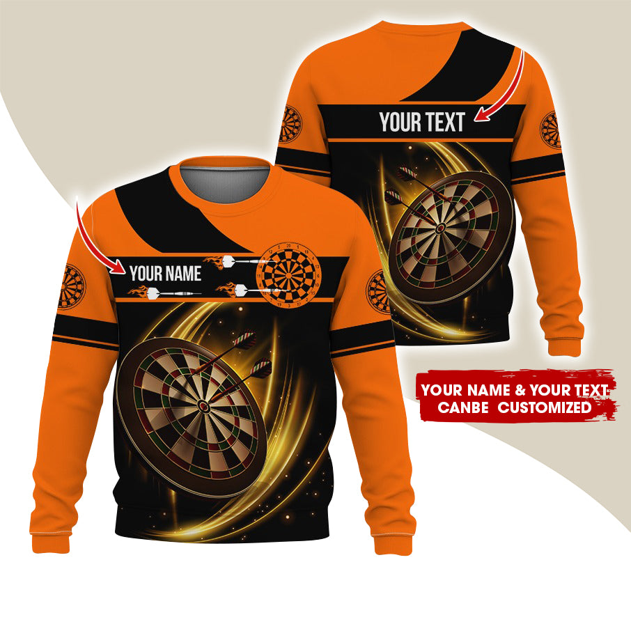 Customized Name & Text Darts Sweatshirt, Personalized Name & Text Darts Sweatshirt For Men & Women - Gift For Darts Lovers, Darts Players