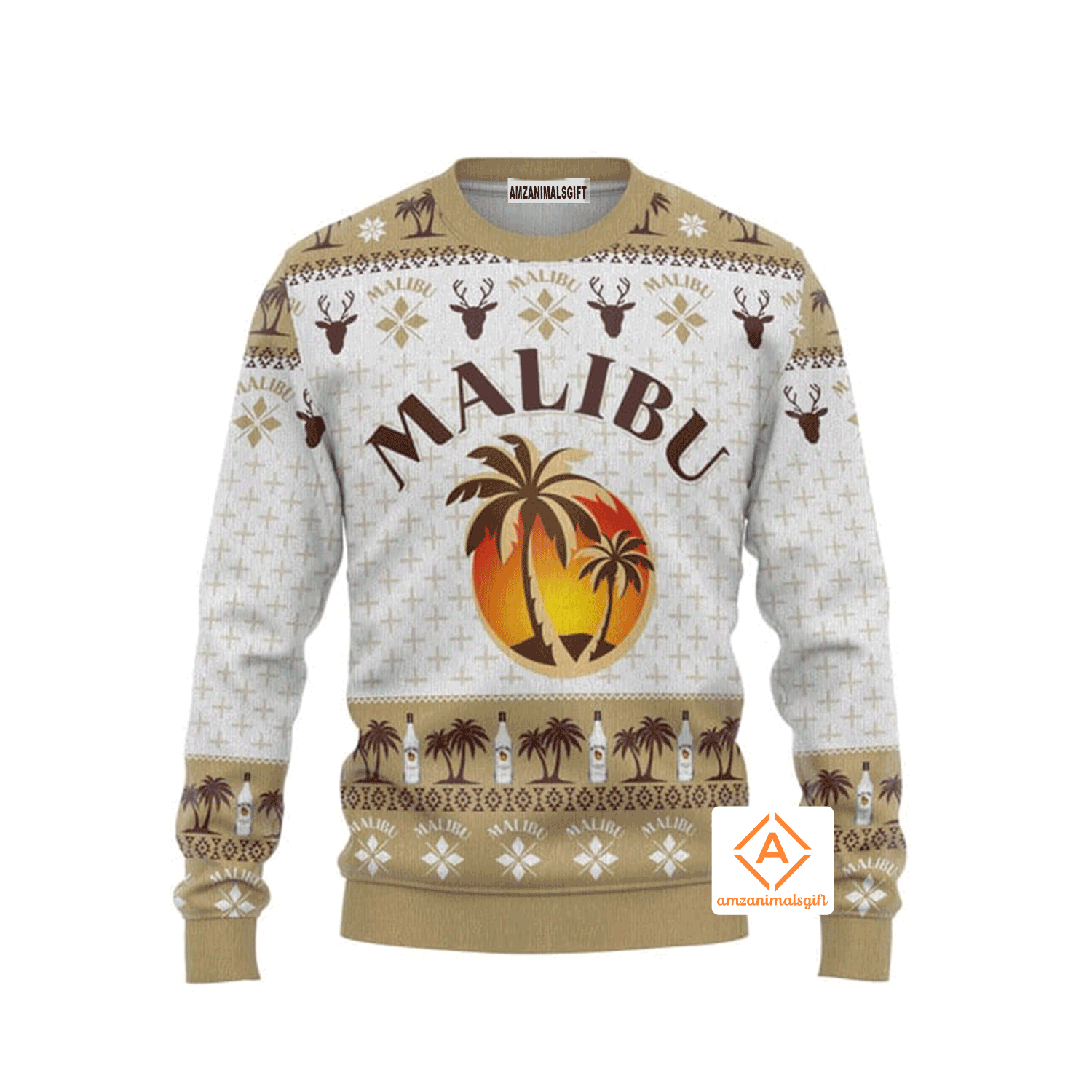Malibu Vintage Christmas Sweater, Ugly Sweater For Men & Women, Perfect Outfit For Christmas New Year Autumn Winter