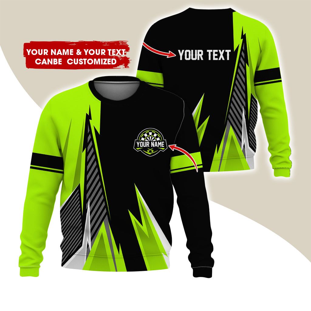 Customized Name & Text Darts Sweatshirt, Personalized Darts Play Sweatshirt For Men & Women - Gift For Darts Lovers, Darts Players