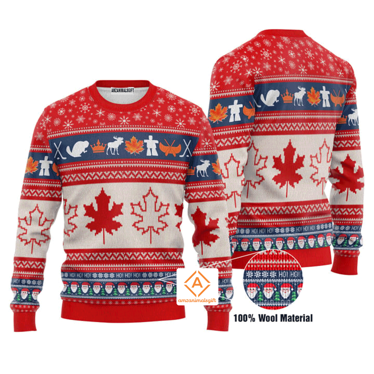 Canada Maple Leaf Christmas Sweater , Ugly Sweater For Men & Women, Perfect Outfit For Christmas New Year Autumn Winter