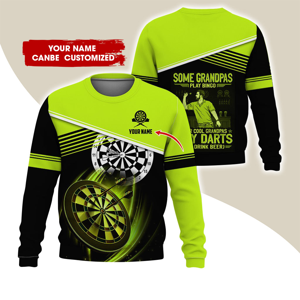 Customized Name & Text Darts Sweatshirt, Personalized Some Grandpas Play Bingo Sweatshirt For Men & Women - Gift For Darts Lovers, Darts Players