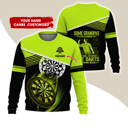 Customized Name & Text Darts Sweatshirt, Personalized Some Grandpas Play Bingo Sweatshirt For Men & Women - Gift For Darts Lovers, Darts Players
