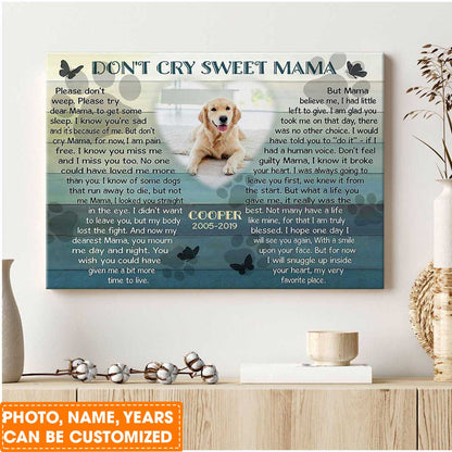 Personalized Dog Landscape Canvas, Gifts To Remember A Pet, Custom Pet Memorial, Perfect Gift For Dog Lovers, Friends, Family