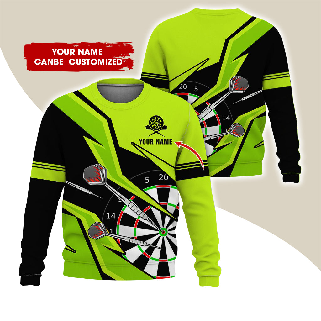 Customized Name Darts Sweatshirt, Personalized Dartboard Sweatshirt For Men & Women - Gift For Darts Lovers, Darts Players