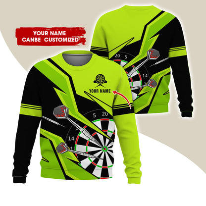 Customized Name Darts Sweatshirt, Personalized Dartboard Sweatshirt For Men & Women - Gift For Darts Lovers, Darts Players