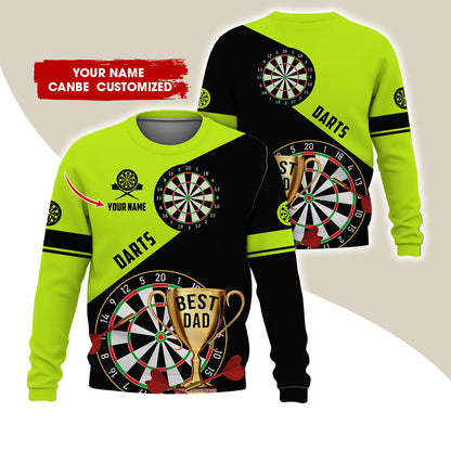 Customized Name Darts Sweatshirt, Personalized Best Dad Cup Champion Sweatshirt For Men & Women - Gift For Darts Lovers, Darts Players