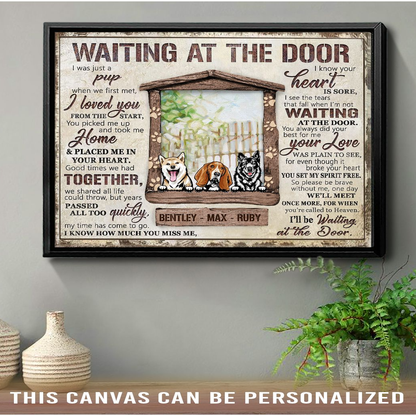 Personalized Dog Landscape Canvas, Pet Sympathy Gift Custom Pet Loss Keepsake Dog Memorial Canvas, Perfect Gift For Dog Lovers, Friend, Family