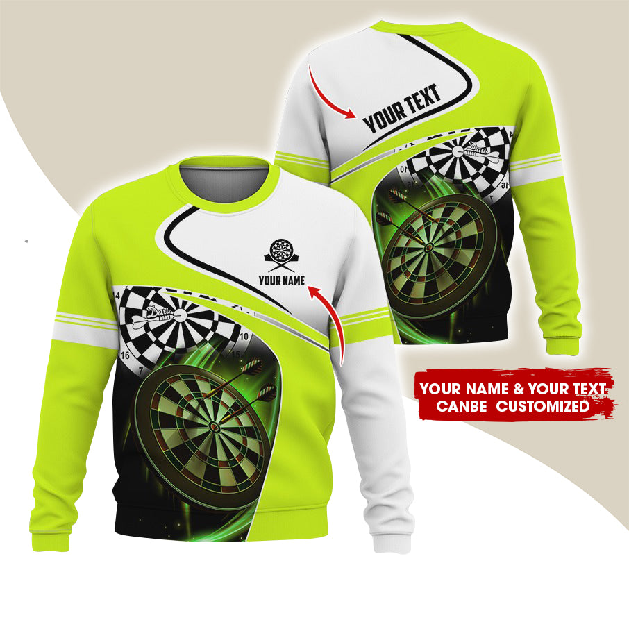 Customized Name & Text Darts Sweatshirt, Personalized Name & Text Darts Sweatshirt For Men & Women - Gift For Darts Lovers, Darts Players