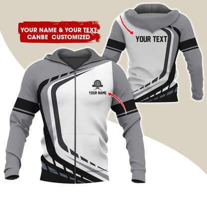 Custom Name Darts Premium Zip Hoodie, Personalized Name & Text  Darts Team Uniforms Zip Hoodie For Men & Women - Gift For Darts Lovers, Darts Players