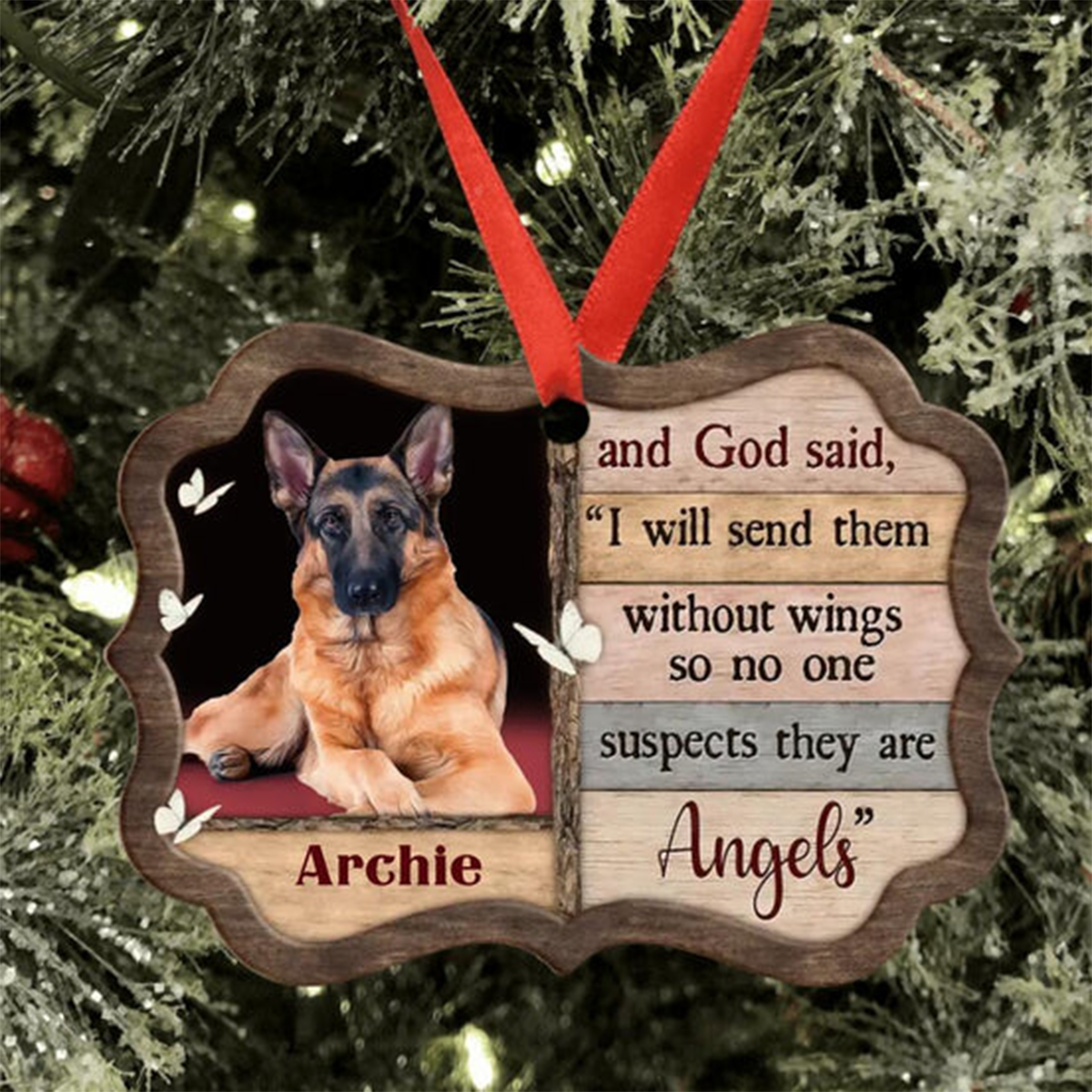 Personalized Pet Photo Aluminum Ornament, Best 2023 Personalized Christmas Thanksgiving Gift For Dog, Cat & Pets Lovers, Friends, Family
