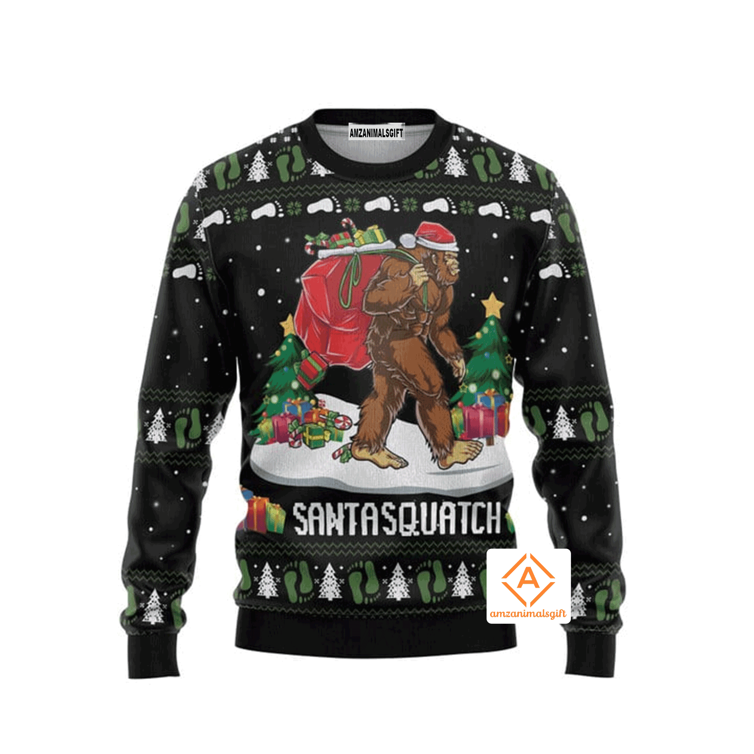 Bigfoot Santasquatch Christmas Sweater, Ugly Sweater For Men & Women, Perfect Outfit For Christmas New Year Autumn Winter