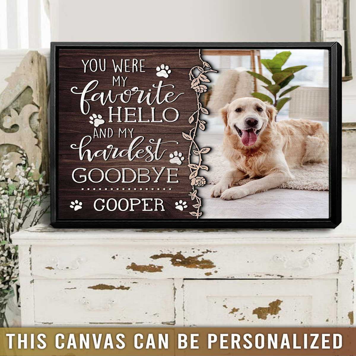 Personalized Dog Landscape Canvas, Custom Remember Pet Gift, Perfect Gift For Dog Lovers, Friends, Family