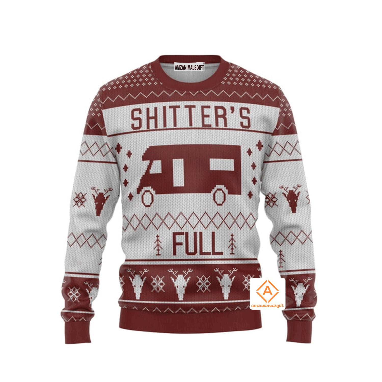 Shitters Red Christmas Sweater, Ugly Sweater For Men & Women, Perfect Outfit For Christmas New Year Autumn Winter