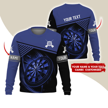 Customized Name & Text Darts Sweatshirt, Personalized Name & Text Sweatshirt For Men & Women - Gift For Darts Lovers, Darts Players