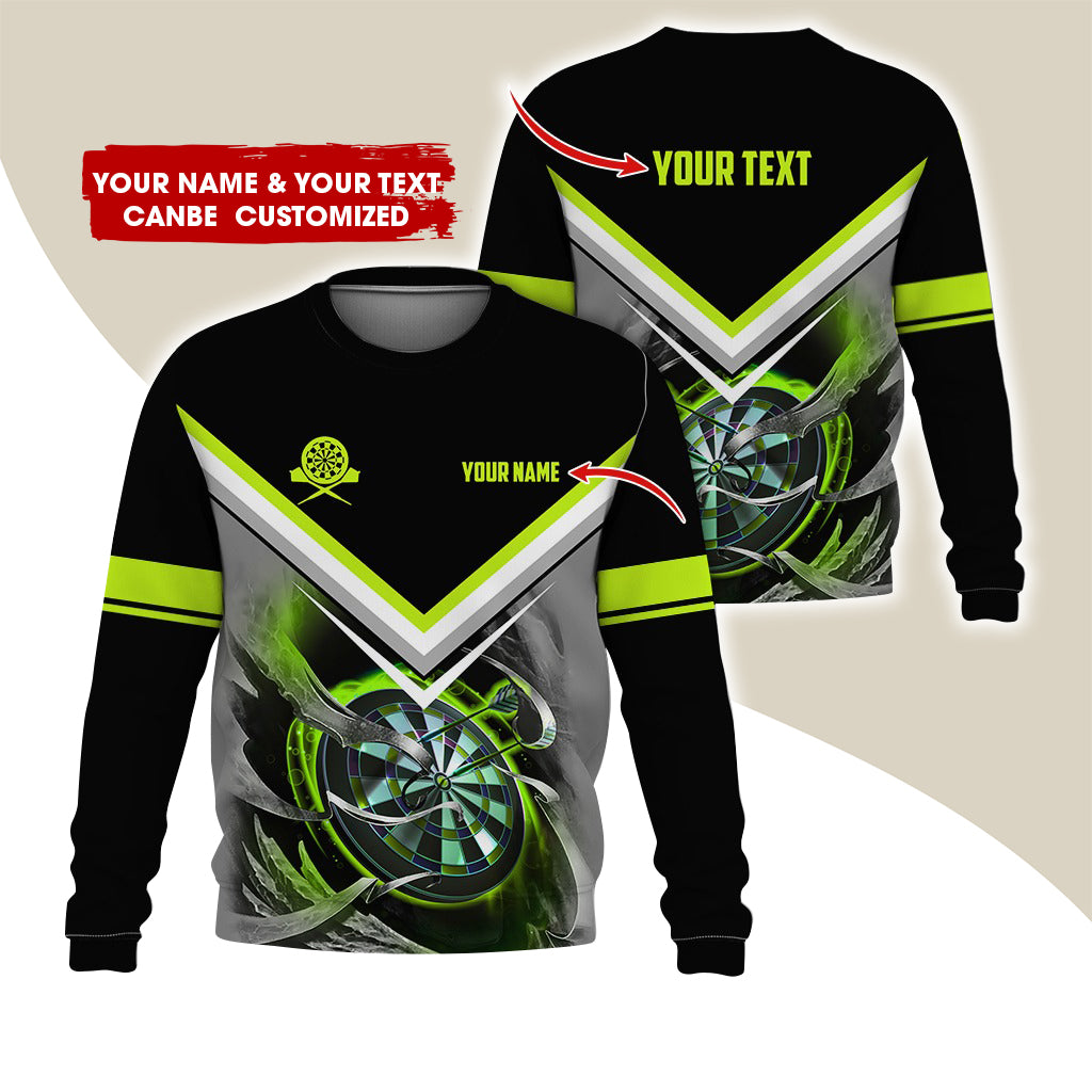 Customized Name & Text Darts Sweatshirt, Personalized Darts Team Sweatshirt For Men & Women - Gift For Darts Lovers, Darts Players