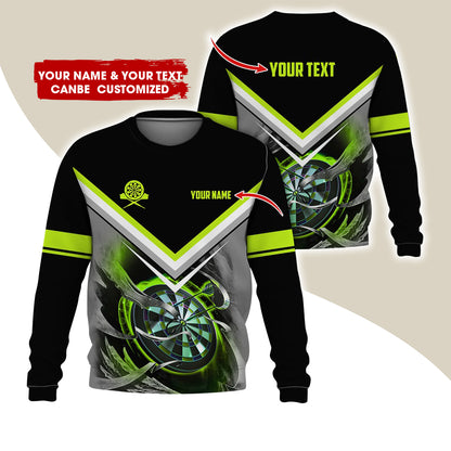 Customized Name & Text Darts Sweatshirt, Personalized Darts Team Sweatshirt For Men & Women - Gift For Darts Lovers, Darts Players