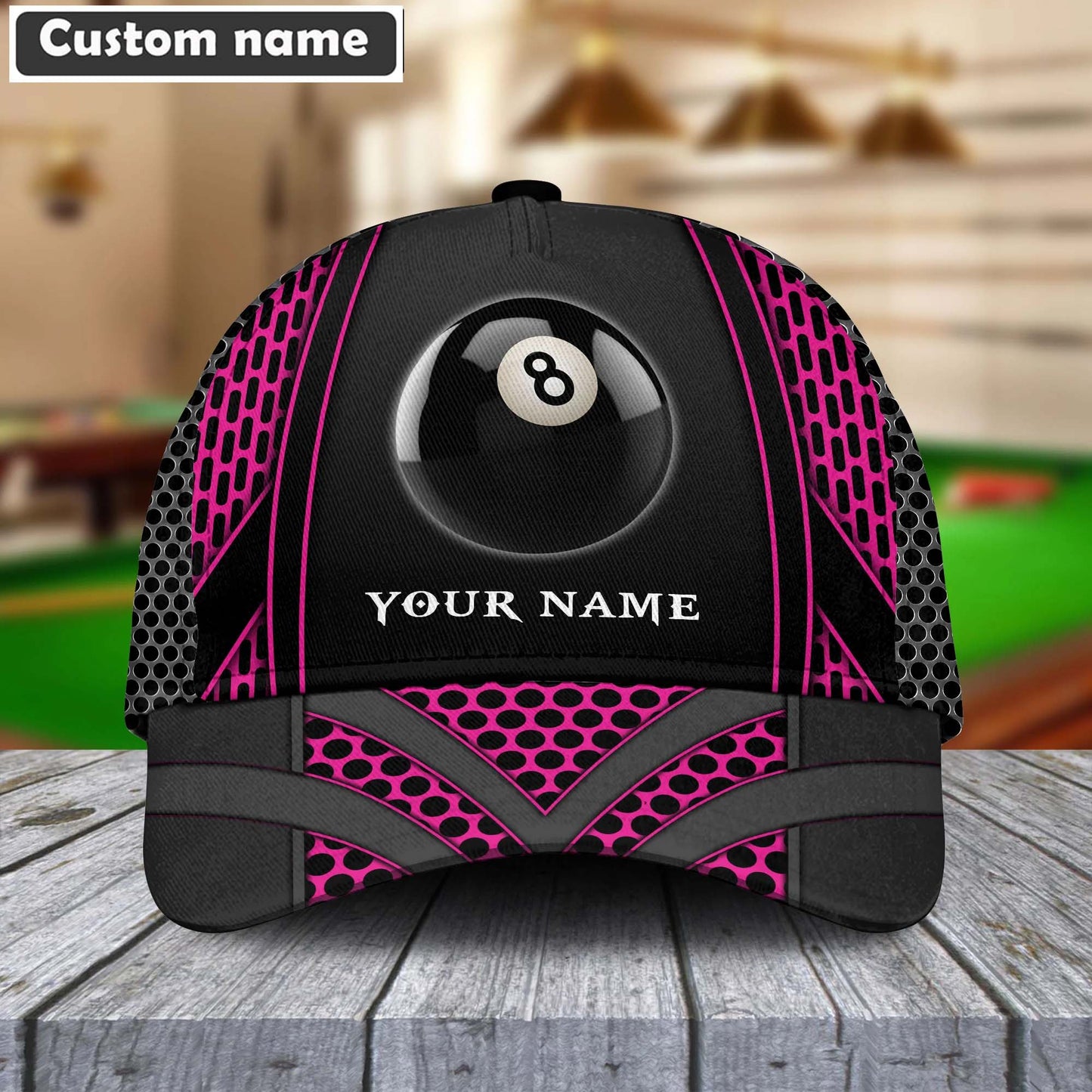 Customized Billiard Cap, Colorful Personalized Billiard Pools 8 Net Pattern Hats, Best Billiard Pool Hat For Billiard Players