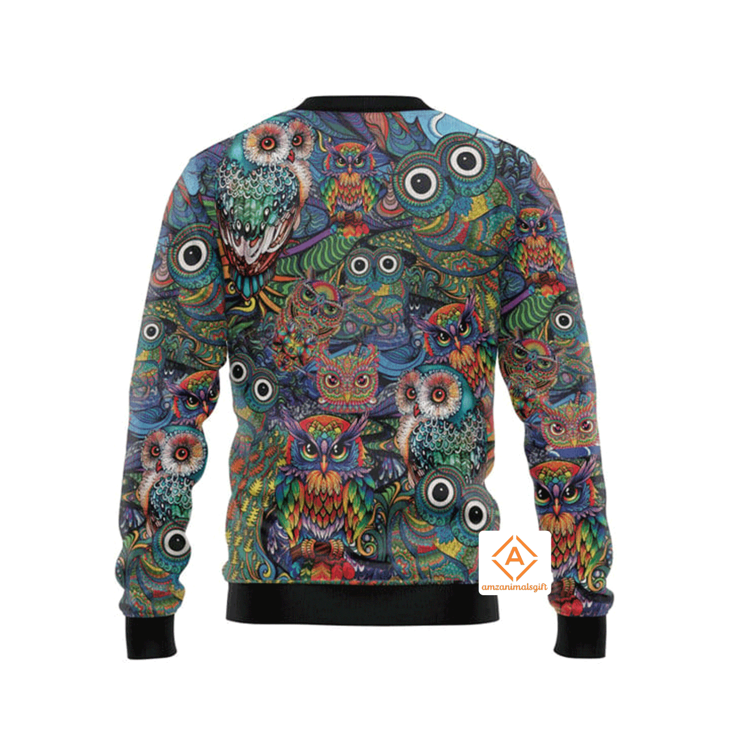 Hippie Owls Peace Life Mix Color Sweater, Ugly Sweater For Men & Women, Perfect Outfit For Christmas New Year Autumn Winter