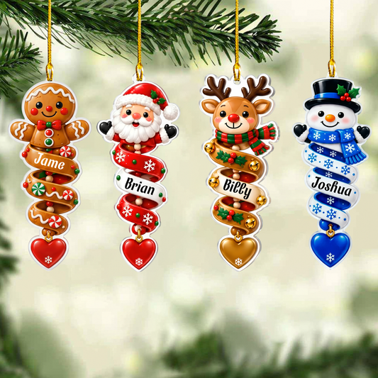 Personalized Christmas Ornament, Christmas Tags, Custom Ornament Christmas Gift, Keychain Christmas Tags, Car Ornament Christmas Tags