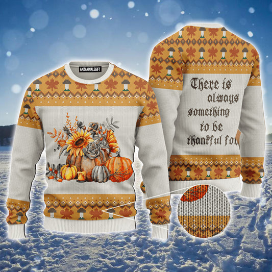 Thanksgiving Pumpkin Sunflower Urly Sweater, Christmas Sweater For Men & Women - Perfect Gift For New Year, Winter, Christmas, Thanksgiving