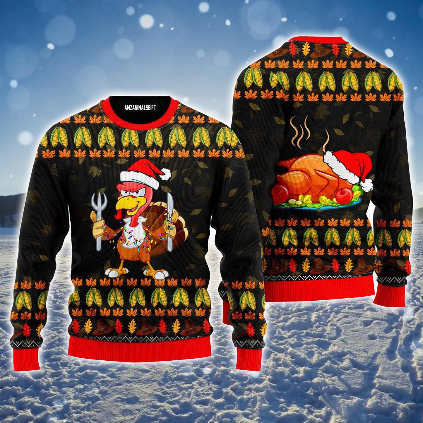 Thanksgiving Turkey Autumn Ugly Sweater For Men & Women, Perfect Outfit For Christmas New Year Autumn Winter