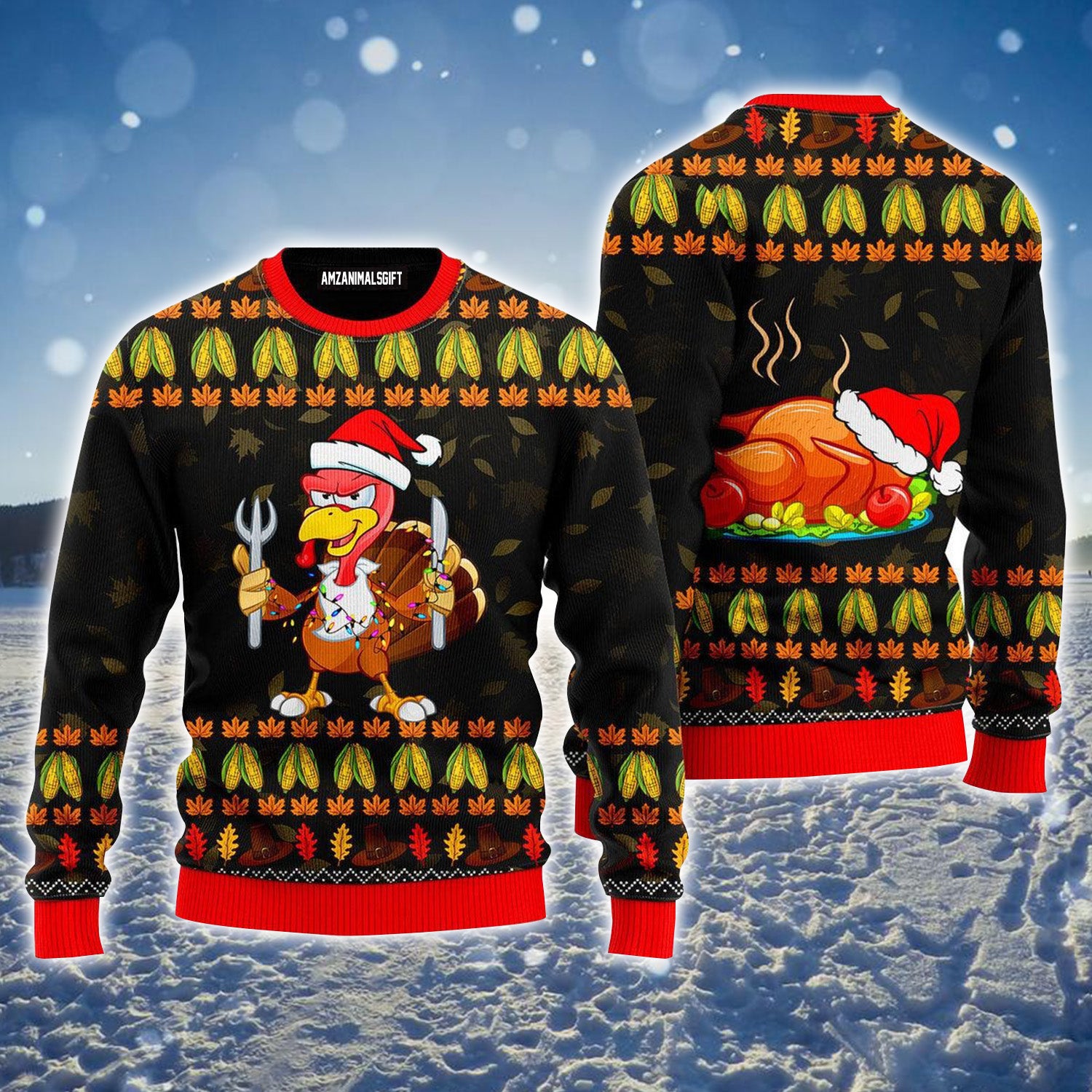 Thanksgiving Turkey Autumn Ugly Sweater For Men & Women, Perfect Outfit For Christmas New Year Autumn Winter