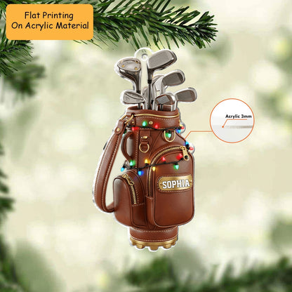 Personalized Golf Pins Acrylic Ornament, Golf Keychain, Car Ornament, Christmas Ornament Gifts