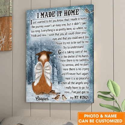 Personalized Dog Portrait Canvas, Customized Dog Memorial Idea Pet Rememberance Gift Canvas Print, Perfect Gift For Dog Lovers, Friend, Family