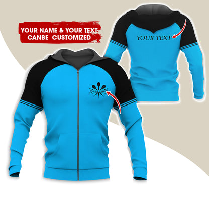 Custom Name & Text Darts Premium Zip Hoodie, Customized Darts Zip Hoodie For Men & Women - Gift For Darts Lovers, Darts Players