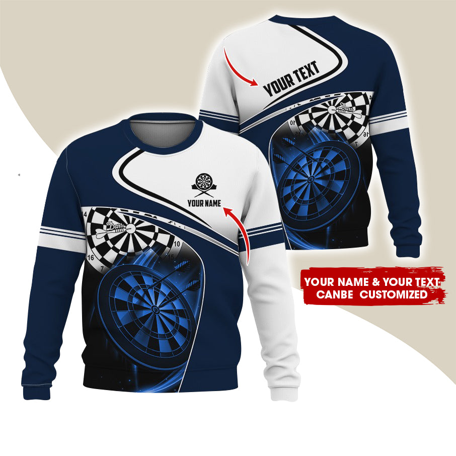 Customized Name & Text Darts Sweatshirt, Personalized Name & Text Darts Sweatshirt For Men & Women - Gift For Darts Lovers, Darts Players