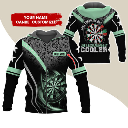 Custom Name Darts Premium Zip Hoodie, Personalized Dart Throwing Dad Cooler Zip Hoodie For Men & Women - Gift For Darts Lovers, Darts Players