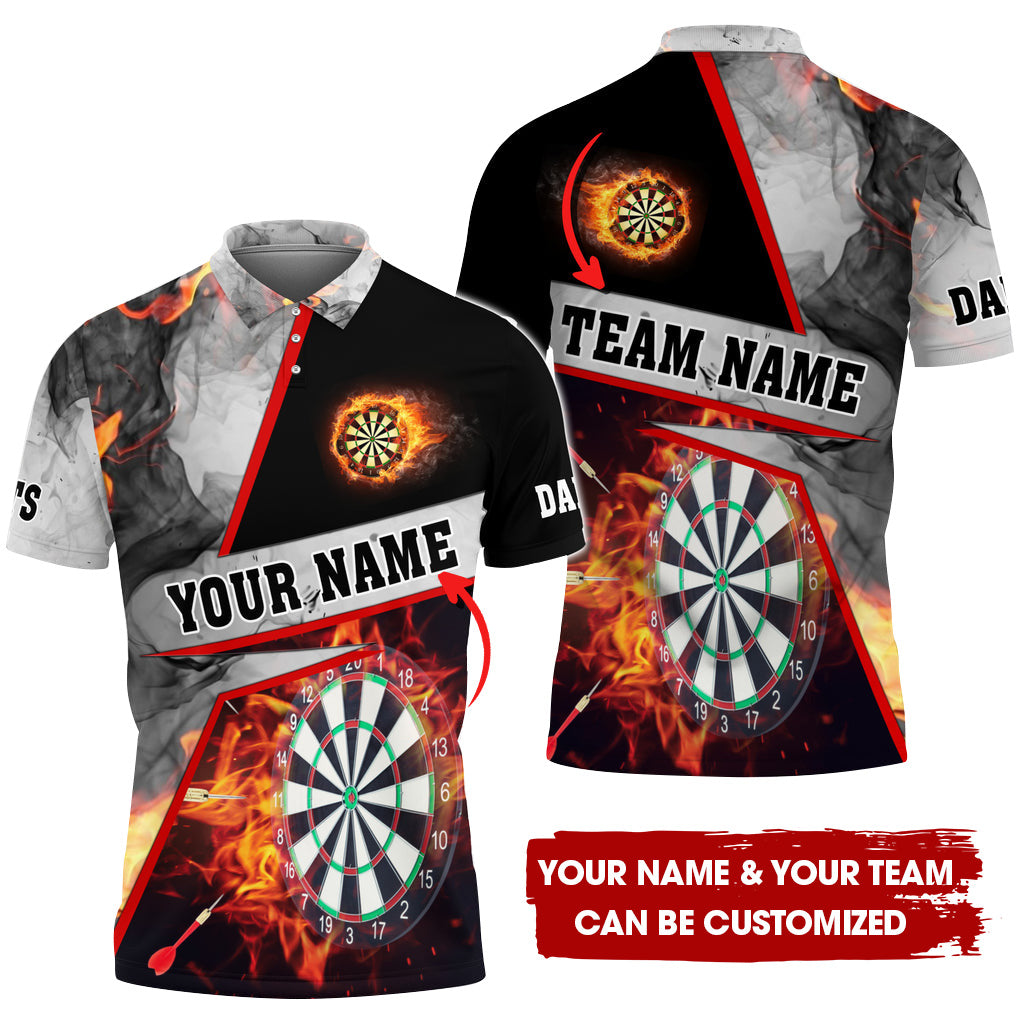 Customized Smoke Color Darts Men Polo Shirt, Custom Darts For Team Polo Shirt For Men, Perfect Gift For Darts Lovers, Darts Players