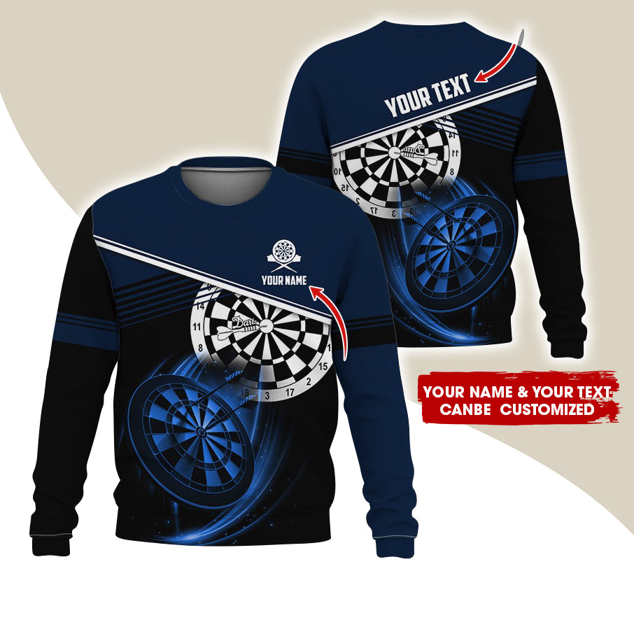 Customized Name & Text Darts Sweatshirt, Personalized Darts Team Uniforms Sweatshirt For Men & Women - Gift For Darts Lovers, Darts Players