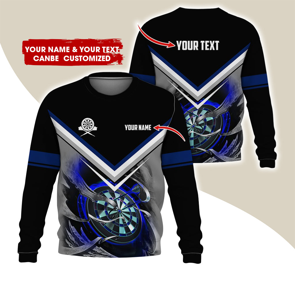 Customized Name & Text Darts Sweatshirt, Personalized Darts Team Sweatshirt For Men & Women - Gift For Darts Lovers, Darts Players