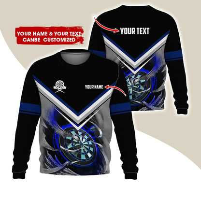 Customized Name & Text Darts Sweatshirt, Personalized Darts Team Sweatshirt For Men & Women - Gift For Darts Lovers, Darts Players