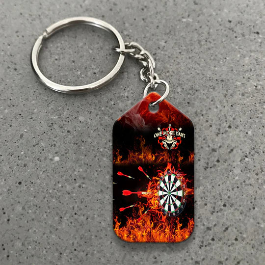 Flame Bullseye Dartboard Wolf And Darts Acrylic Keychain - Christmas Gift For Darts Lovers, Darts Players, Family, Friends