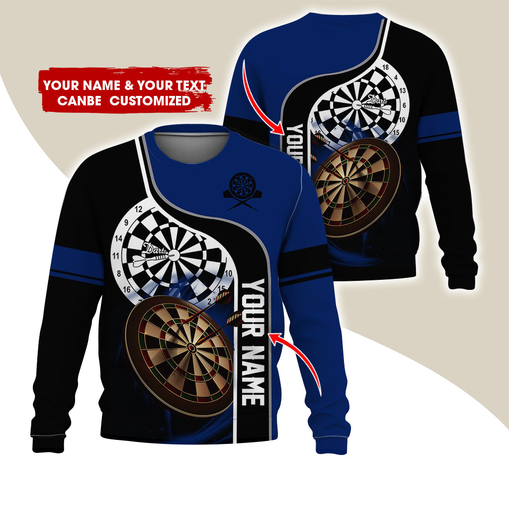 Customized Name & Text Darts Sweatshirt, Personalized Darts Team Sweatshirt For Men & Women - Gift For Darts Lovers, Darts Players