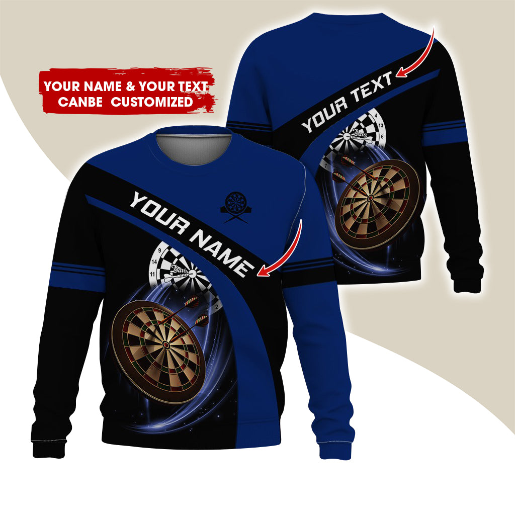 Customized Name & Text Darts Sweatshirt, Personalized Darts Is My Life Sweatshirt For Men & Women - Gift For Darts Lovers, Darts Players