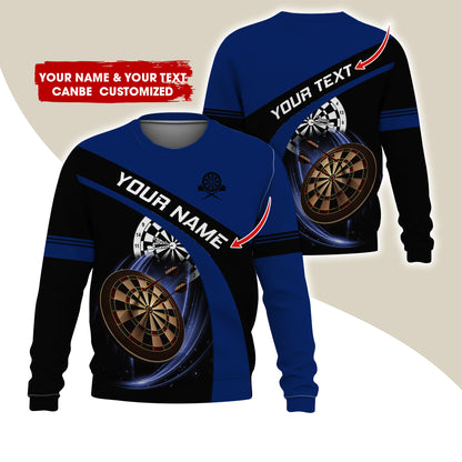 Customized Name & Text Darts Sweatshirt, Personalized Darts Is My Life Sweatshirt For Men & Women - Gift For Darts Lovers, Darts Players