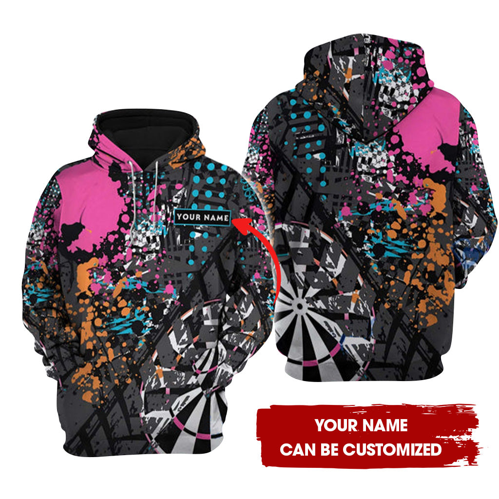 Customized Colorful Paint Style Darts Premium Hoodie, Perfect Outfit For Men And Women - Gift For Darts Lovers, Christmas New Year Autumn Winter