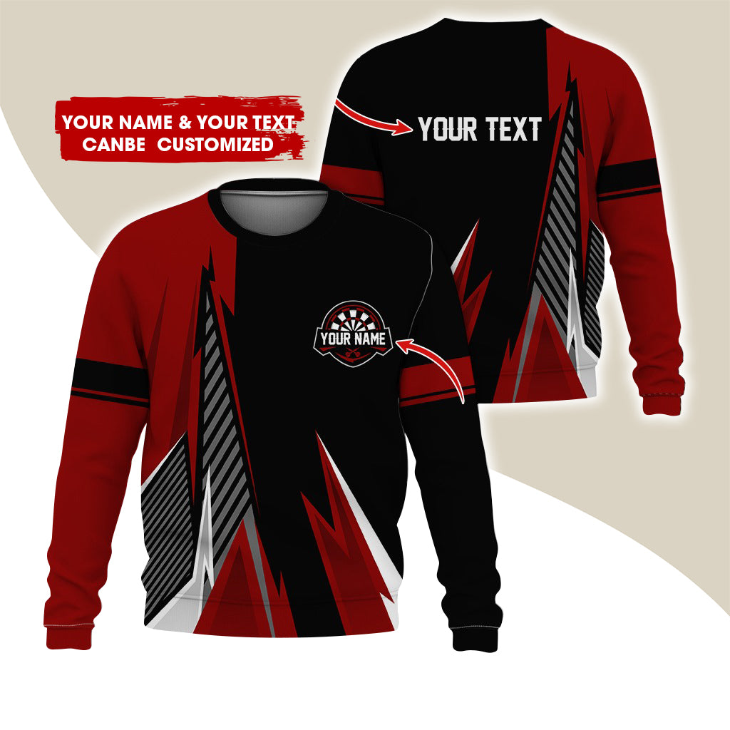 Customized Name & Text Darts Sweatshirt, Personalized Darts Play Sweatshirt For Men & Women - Gift For Darts Lovers, Darts Players