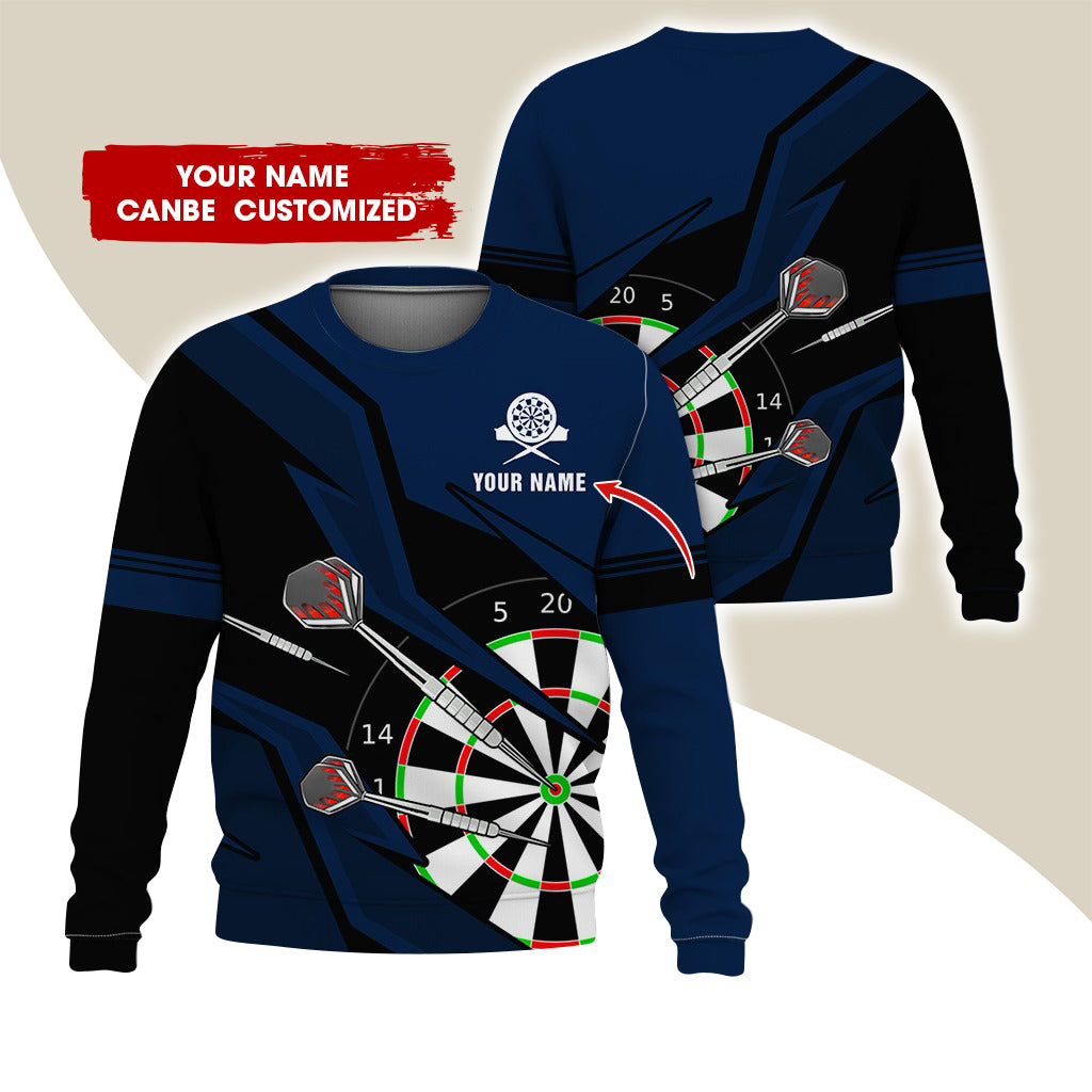 Customized Name Darts Sweatshirt, Personalized Dartboard Sweatshirt For Men & Women - Gift For Darts Lovers, Darts Players