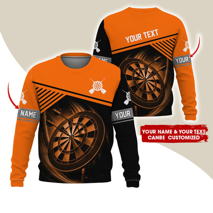 Customized Name & Text Darts Sweatshirt, Personalized Name & Text Sweatshirt For Men & Women - Gift For Darts Lovers, Darts Players
