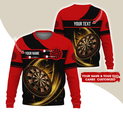 Customized Name & Text Darts Sweatshirt, Personalized Name & Text Darts Sweatshirt For Men & Women - Gift For Darts Lovers, Darts Players